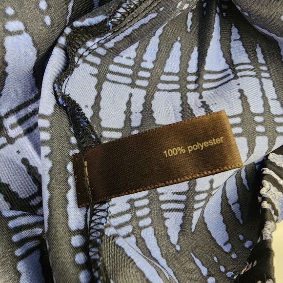 The Limited Top Large Multicolor Printed Cap Flutter Sleeves Blouse Elastic Hem - Picture 12 of 12